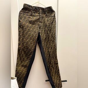 Vintage Fendi Zucca High Waisted Pants